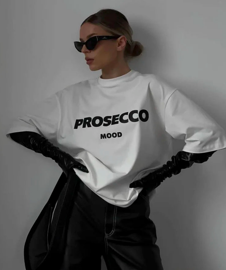 WW | Übergroßes T Shirt Rundhalsausschnitt Lockere Passform T Shirts für Damen Damenbekleidung