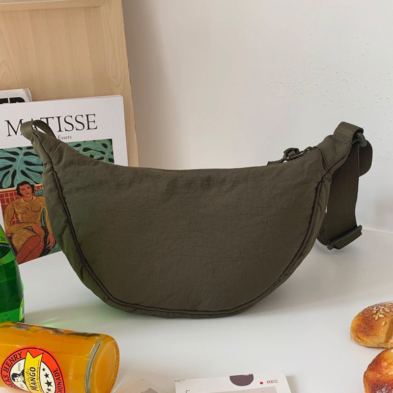 W&W Mode | Damenumhängetasche Half Moon mit verstellbarem Riemen