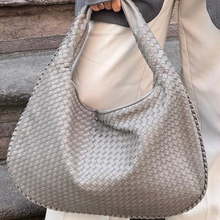 WW | Groß Ein Schulterriemen Gewebte Tasche Kunstledertaschen