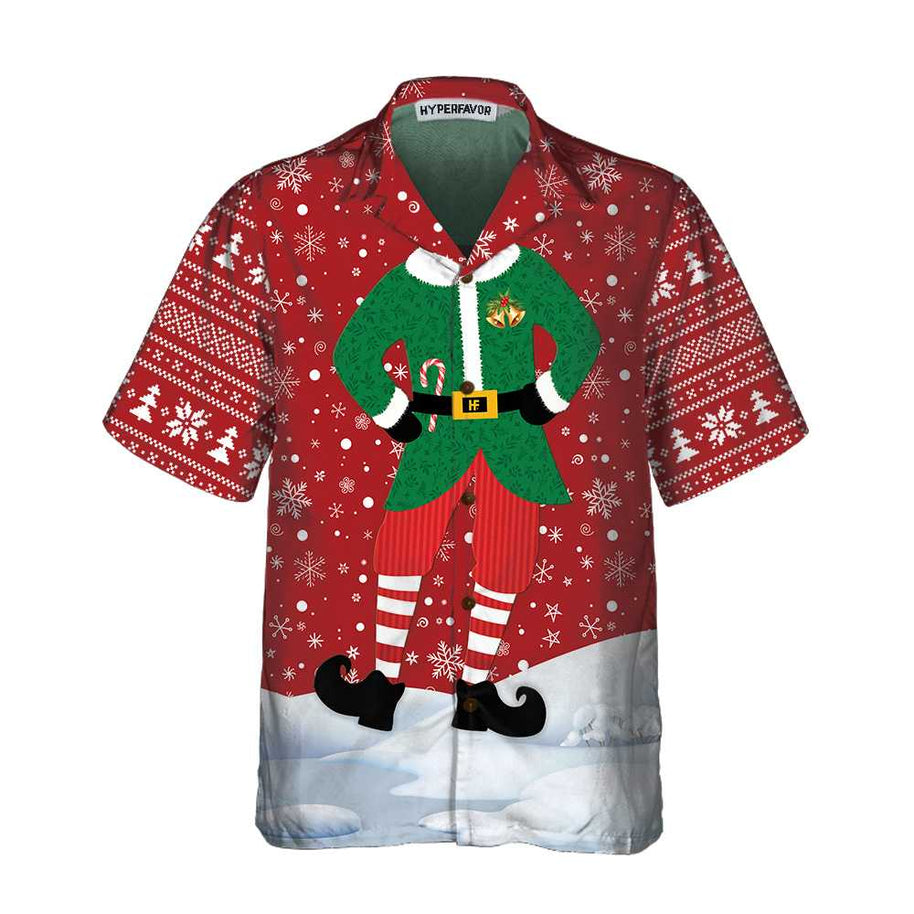 WW | Einzigartiges Weihnachts-Elf-Kostüm Design Hawaiian Shirt, Lustiges Elf Weihnachts Shirt, Beste Weihnachtsgeschenk Idee