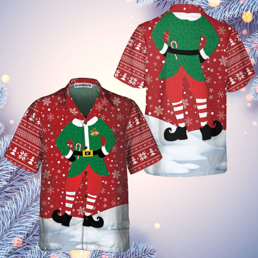 WW | Einzigartiges Weihnachts-Elf-Kostüm Design Hawaiian Shirt, Lustiges Elf Weihnachts Shirt, Beste Weihnachtsgeschenk Idee