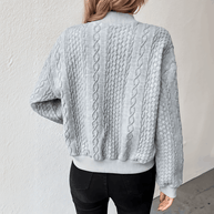 WW | Strickjacke im Bomberjacken-Stil mit Knöpfen für Damen
