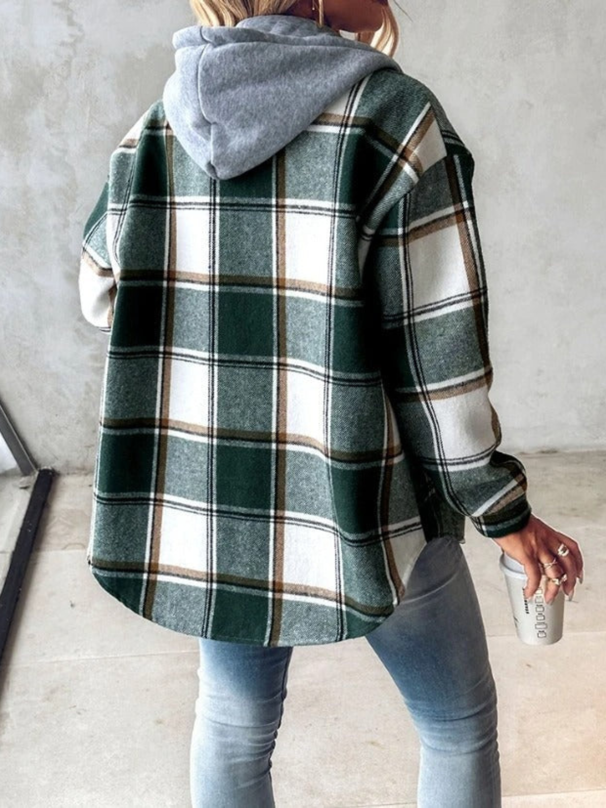 WW | Stil klassischer karierten Hoodie für Damen