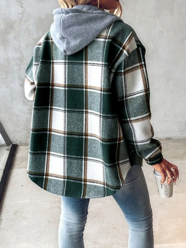 W&W Mode | Stil klassischer karierten Hoodie für Damen