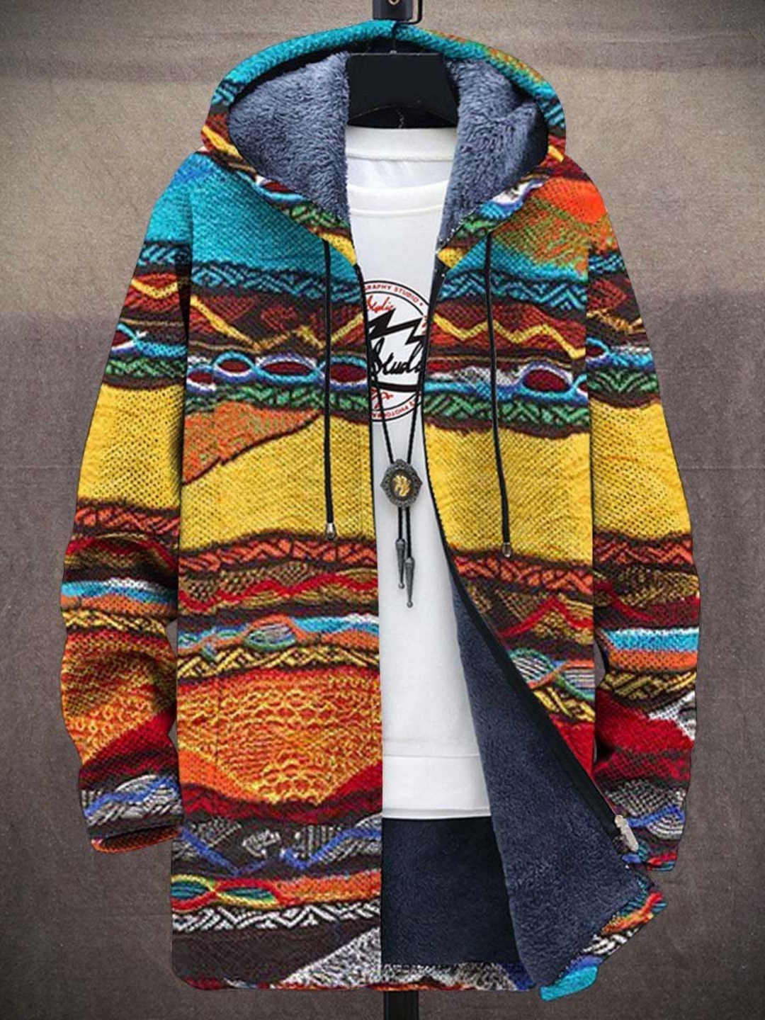 W&W Mode | Bequeme Bunte Bedruckte Jacke