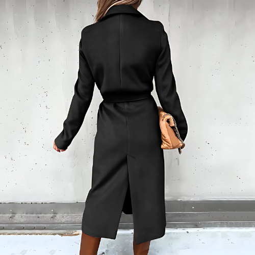 W&W Mode | langer Wickelmantel - stilvolle Winteroberbekleidung für Damen