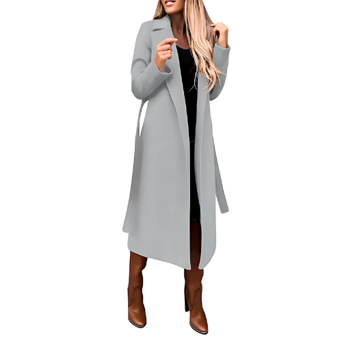 W&W Mode | langer Wickelmantel - stilvolle Winteroberbekleidung für Damen
