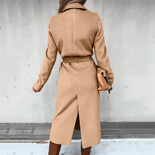 W&W Mode | langer Wickelmantel - stilvolle Winteroberbekleidung für Damen
