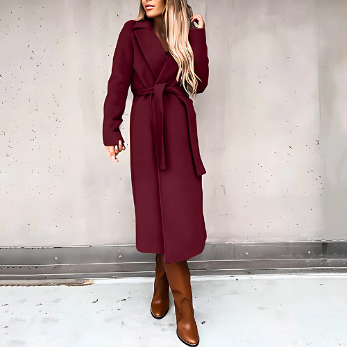 W&W Mode | langer Wickelmantel - stilvolle Winteroberbekleidung für Damen