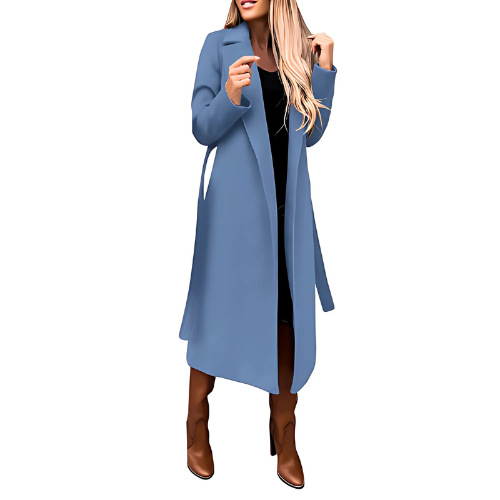 W&W Mode | langer Wickelmantel - stilvolle Winteroberbekleidung für Damen