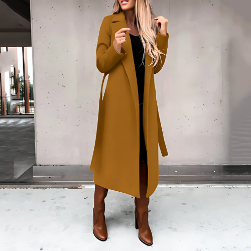 W&W Mode | langer Wickelmantel - stilvolle Winteroberbekleidung für Damen