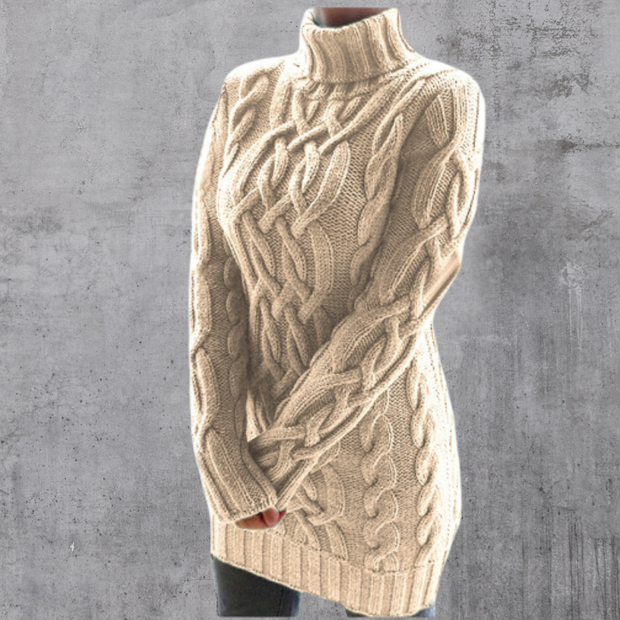 WW | Stilvoller Warmer Langer Rollkragenpullover