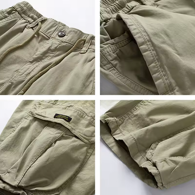 WW | Kurze Hose Sommer Cargo Shorts Für Herren Praktische Taschen
