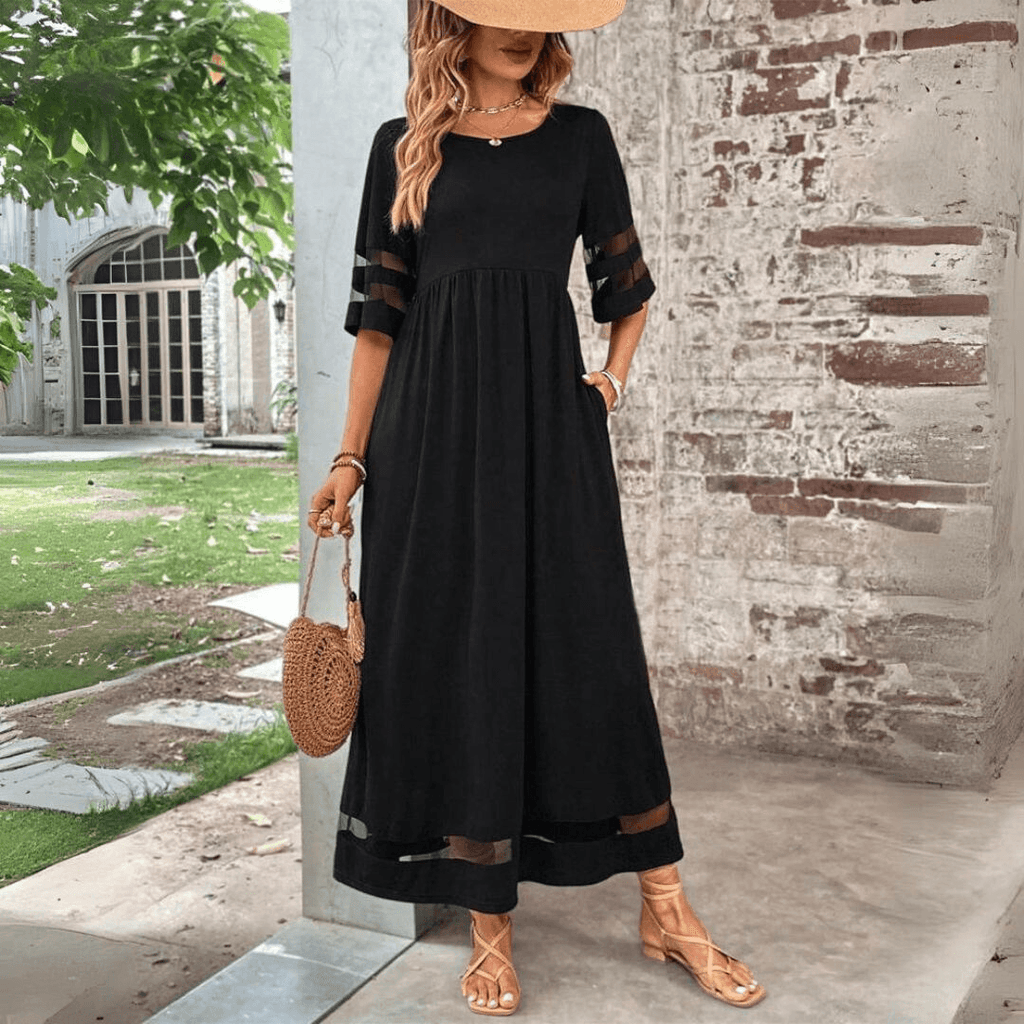 WW | Elegantes Schwingendes Maxikleid Für Damen