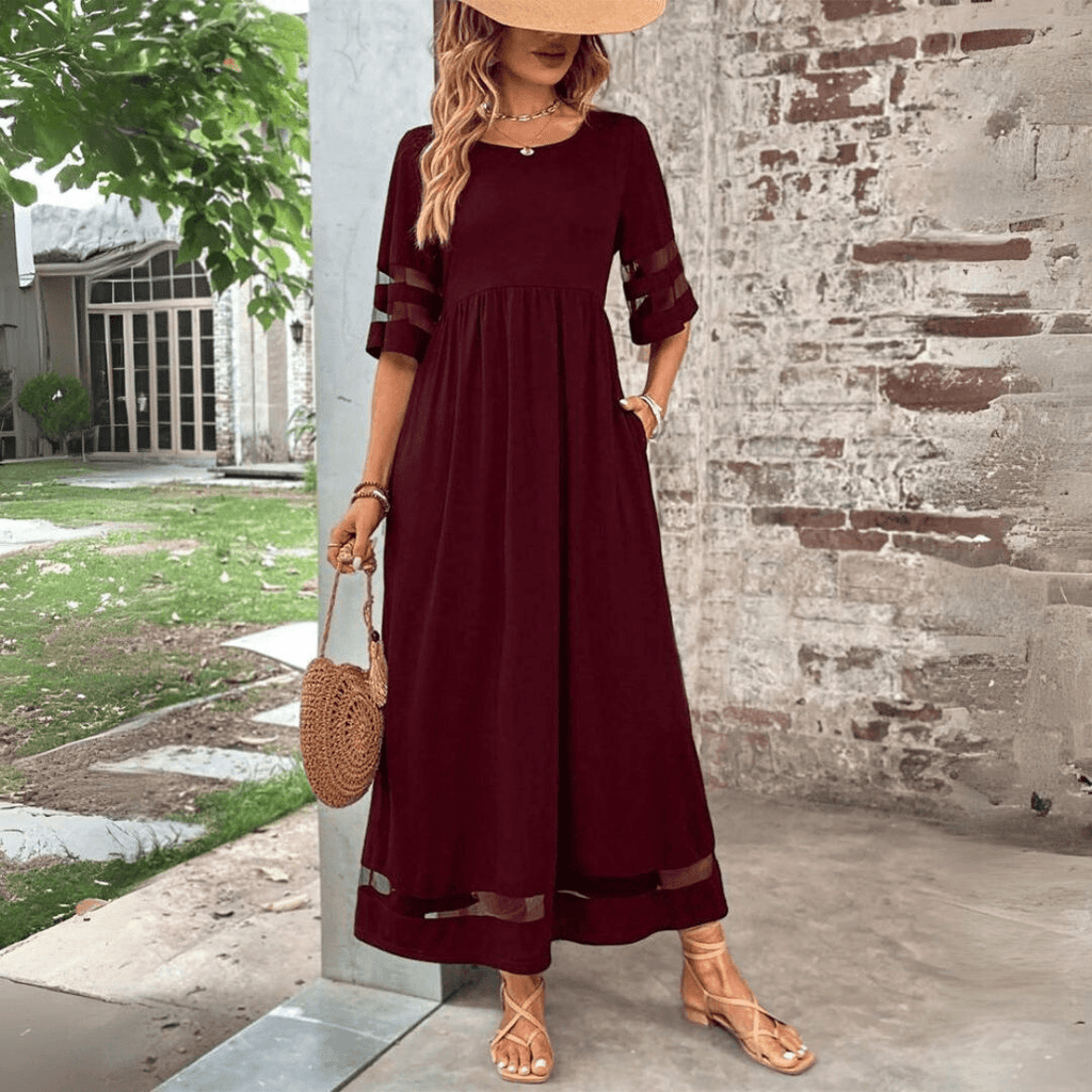 WW | Elegantes Schwingendes Maxikleid Für Damen