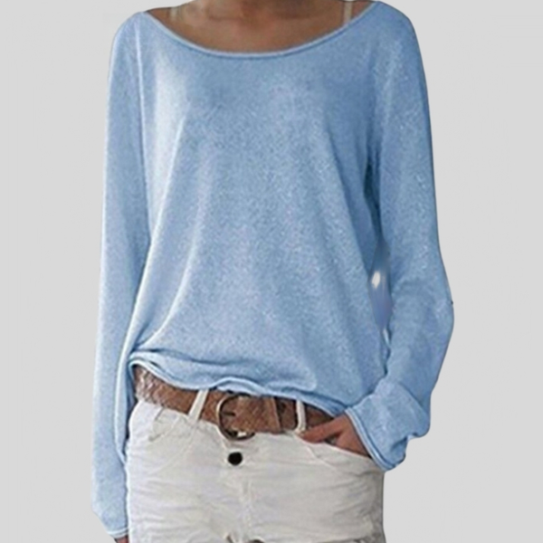 WW | Eleganter Leichter Pullover Mit Rundhalsausschnitt