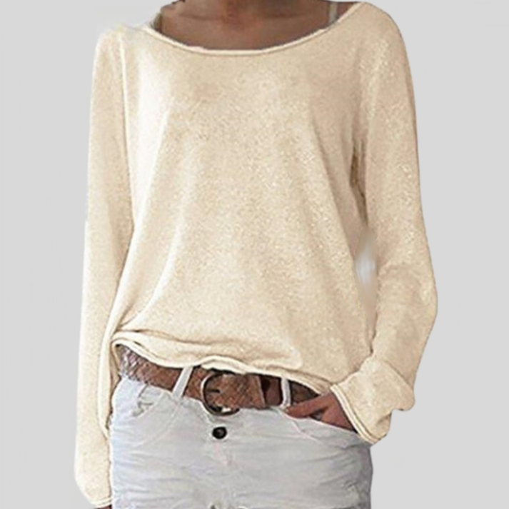 W&W Mode | Eleganter Leichter Pullover Mit Rundhalsausschnitt