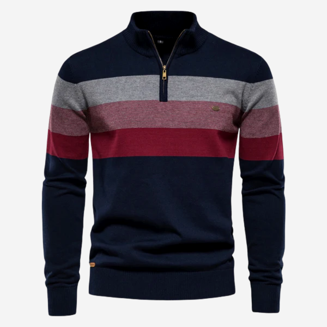 W&W Mode | Herren Pullover mit halbem Reißverschluss für trendigen Komfort