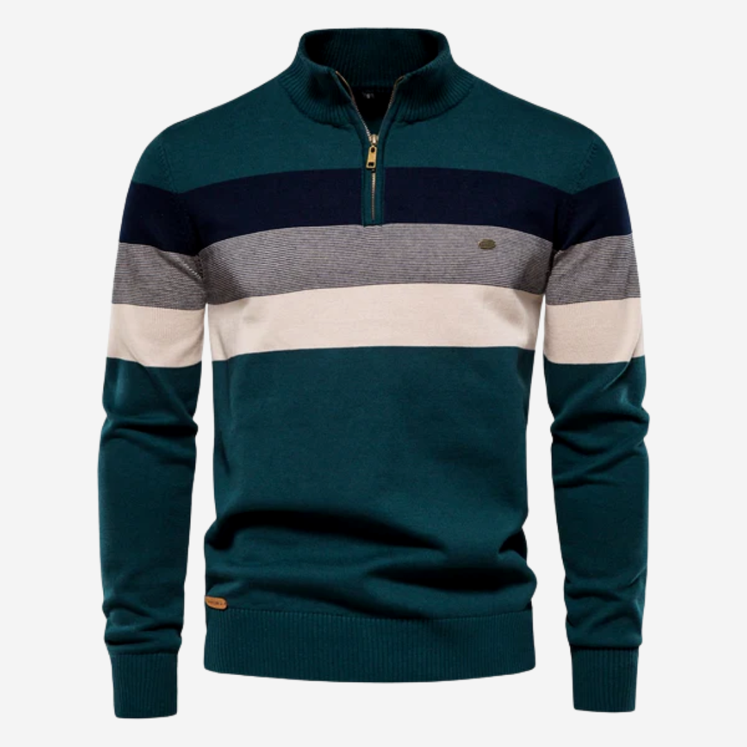 W&W Mode | Retro Pullover mit Viertelreißverschluss