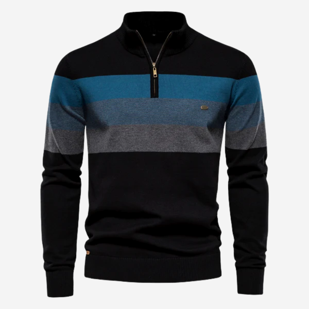 W&W Mode | Herren Pullover mit halbem Reißverschluss für trendigen Komfort