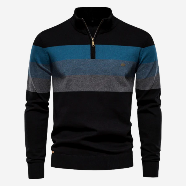 W&W Mode | Herren Pullover mit halbem Reißverschluss für trendigen Komfort