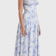 Carmea™ Florales Bustierkleid mit Taillenformung