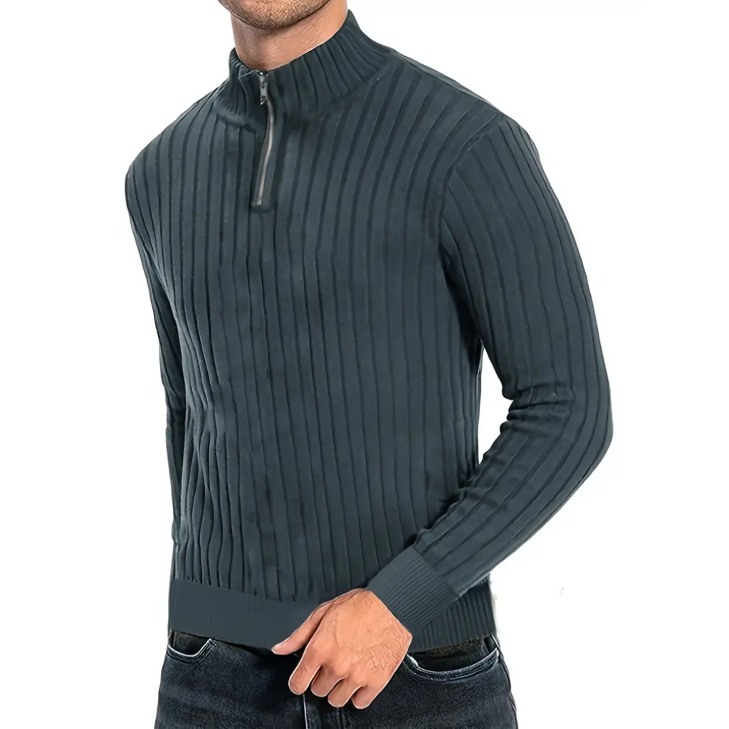 WW | Pullover für Herren mit Halbzipper und Langen Ärmeln