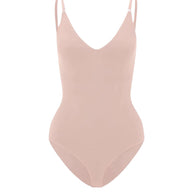 WW | Bodysuit Verstellbare Spaghetti Träger Tiefer V-ausschnitt Stretch Fit Shapewear