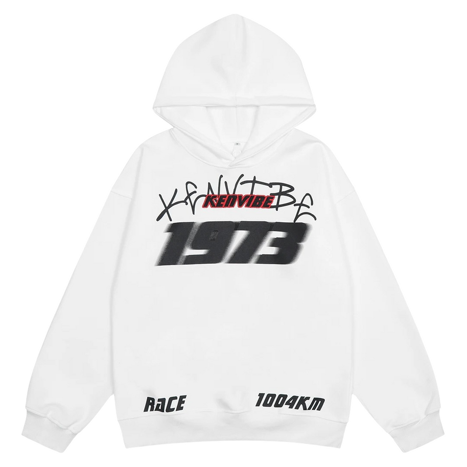 WW Hoodie - Weinlese - Speed Druck Gestickt