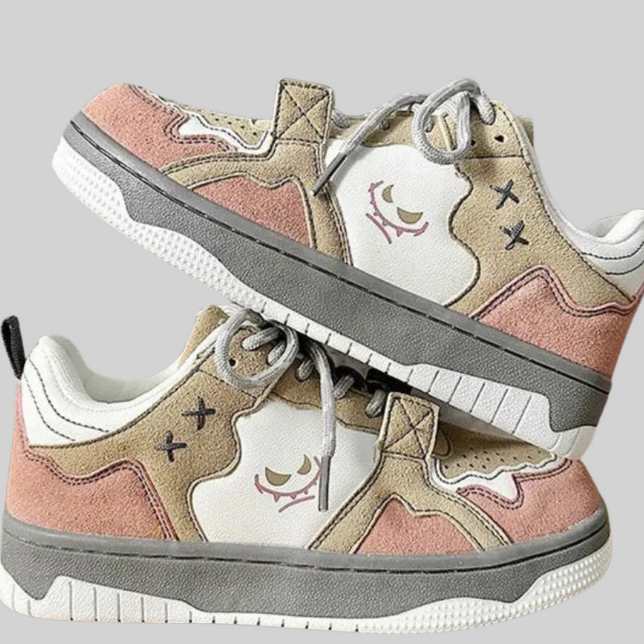 WW - Sneakers - Jahrgang - Graffiti Niedrig-Top-Plattform