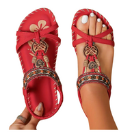 WW Flache Sandalen - Boho - Strass Schmetterling