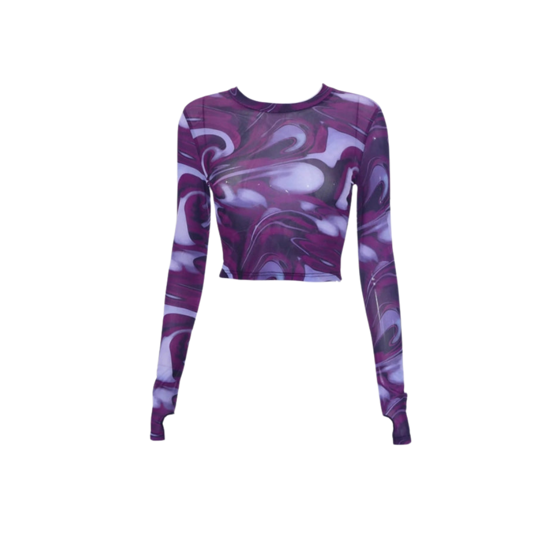 WW Top - Jahrgang - Transparentes Netzshirt