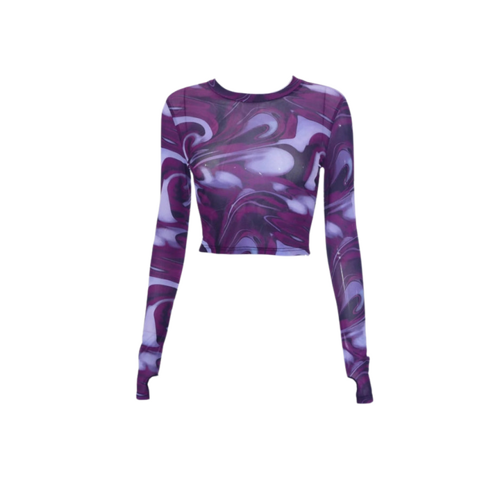 W&W Mode Top - Jahrgang - Transparentes Netzshirt