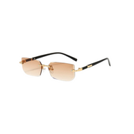 WW Sonnenbrille - Modern - Rechteckig Rahmenlos Retro