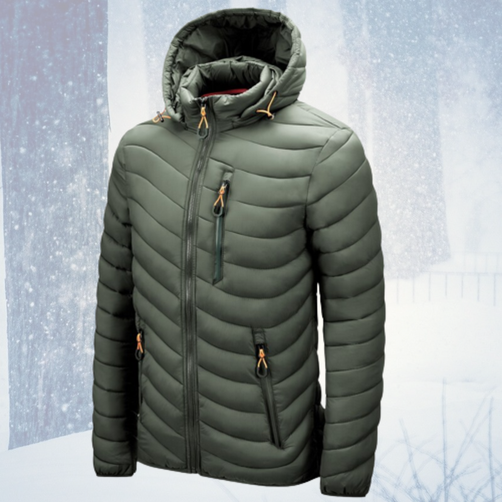 Wasserdichte Hybridjacke mit abnehmbarem Hut