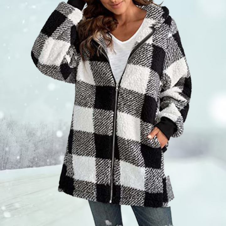 W&W Mode | Karierte Jacke mit Kapuze: Wintersaison