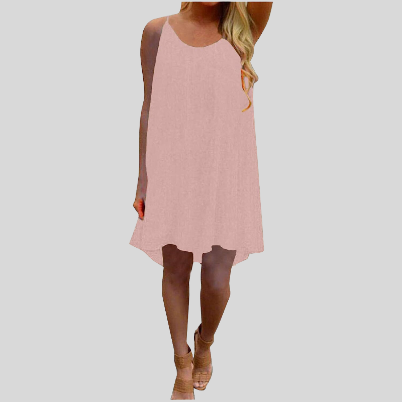WW | Sommerkleid Ärmellos mit Spaghettiträgern Leicht und Luftig Lässiger Schnitt
