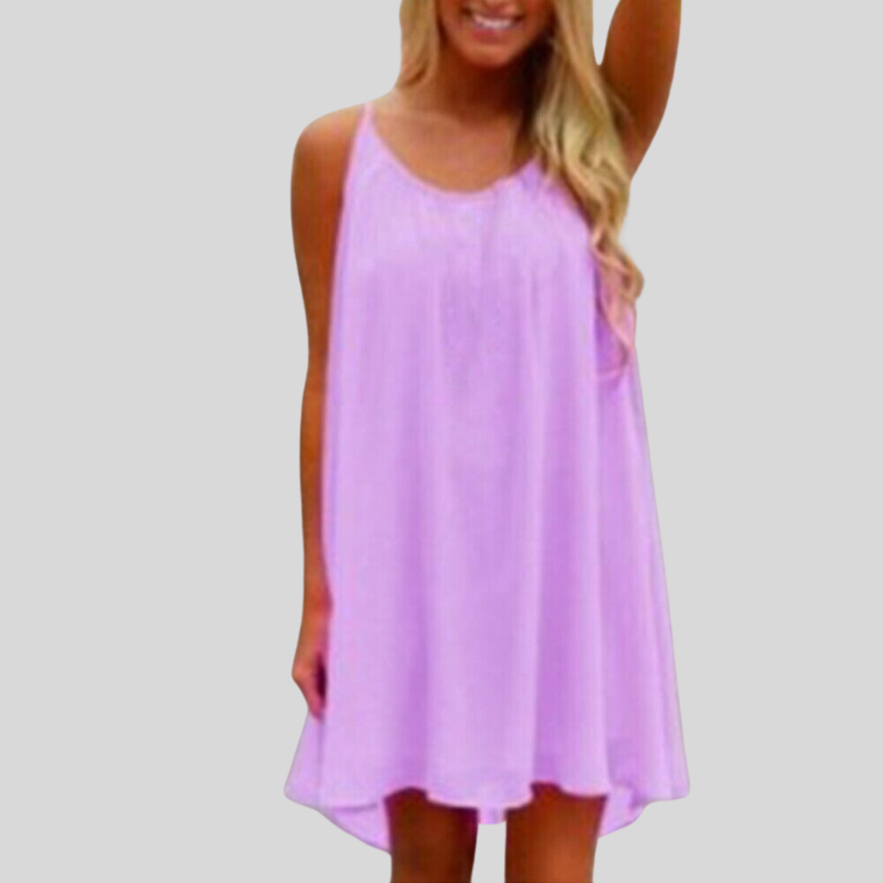 WW | Sommerkleid Ärmellos mit Spaghettiträgern Leicht und Luftig Lässiger Schnitt
