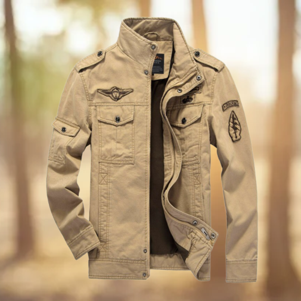 WW | Langärmelig Stehkragen Windbreaker Jacke
