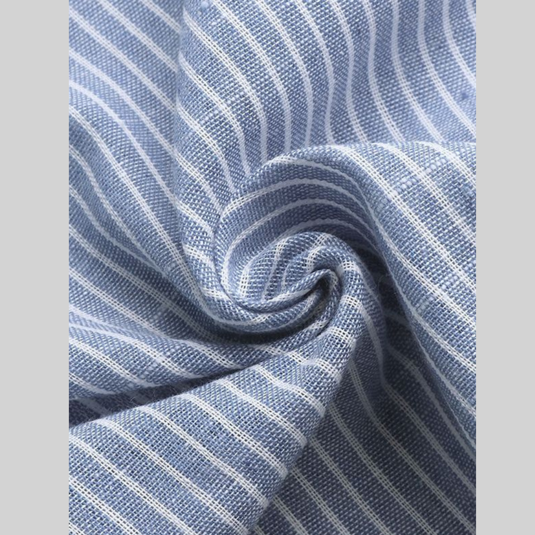 WW – Lässig – Kurta Mit Halblangem Knopf Und Streifenmuster