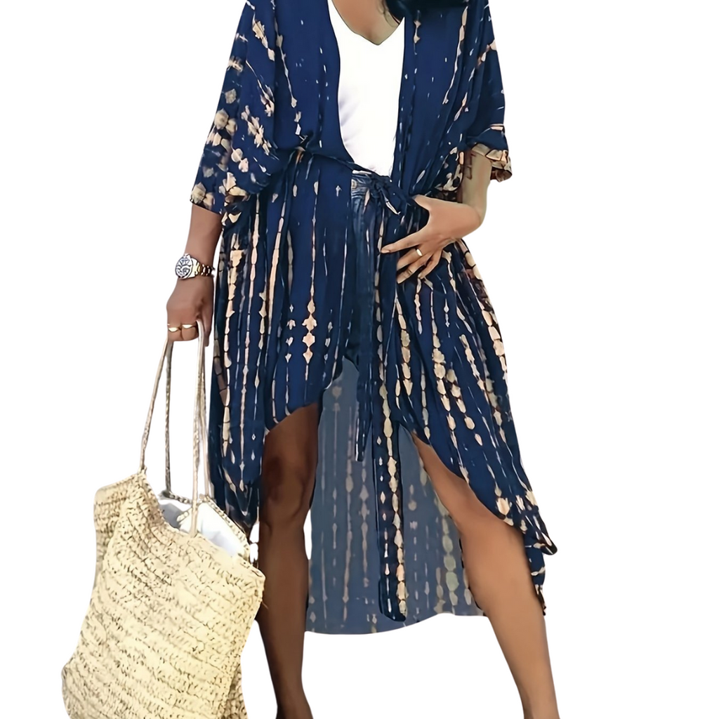 Wolff Midi Kimono – Boho – Allover-Print Loose Fit