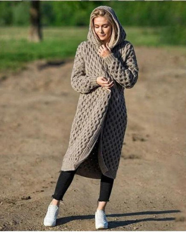 W&W Mode Lange Strickjacke