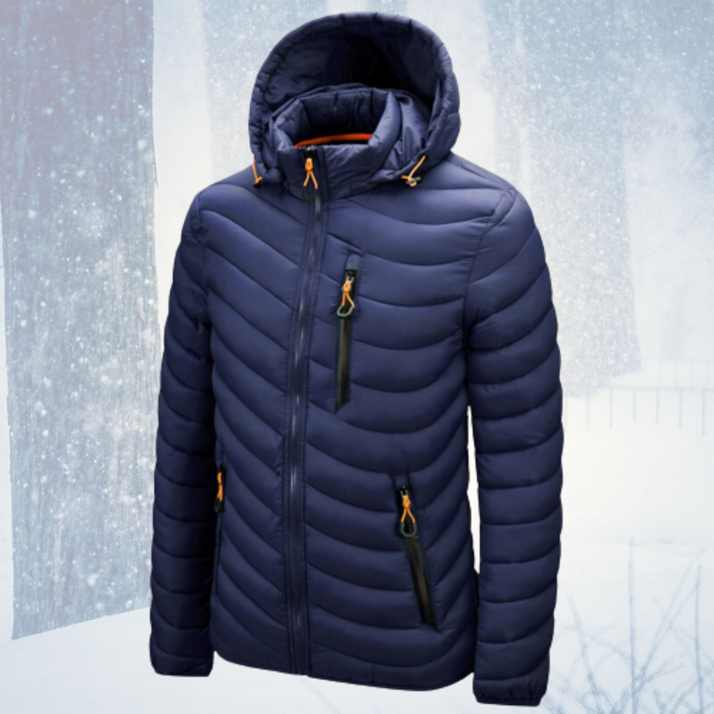Wasserdichte Hybridjacke mit abnehmbarem Hut