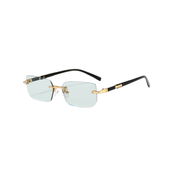 W&W Mode Sonnenbrille - Modern - Rechteckig Rahmenlos Retro