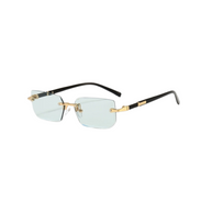 WW Sonnenbrille - Modern - Rechteckig Rahmenlos Retro