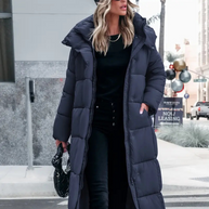 WW | Marie Stylische Lange Decken Puffa Jacke Für Frauen