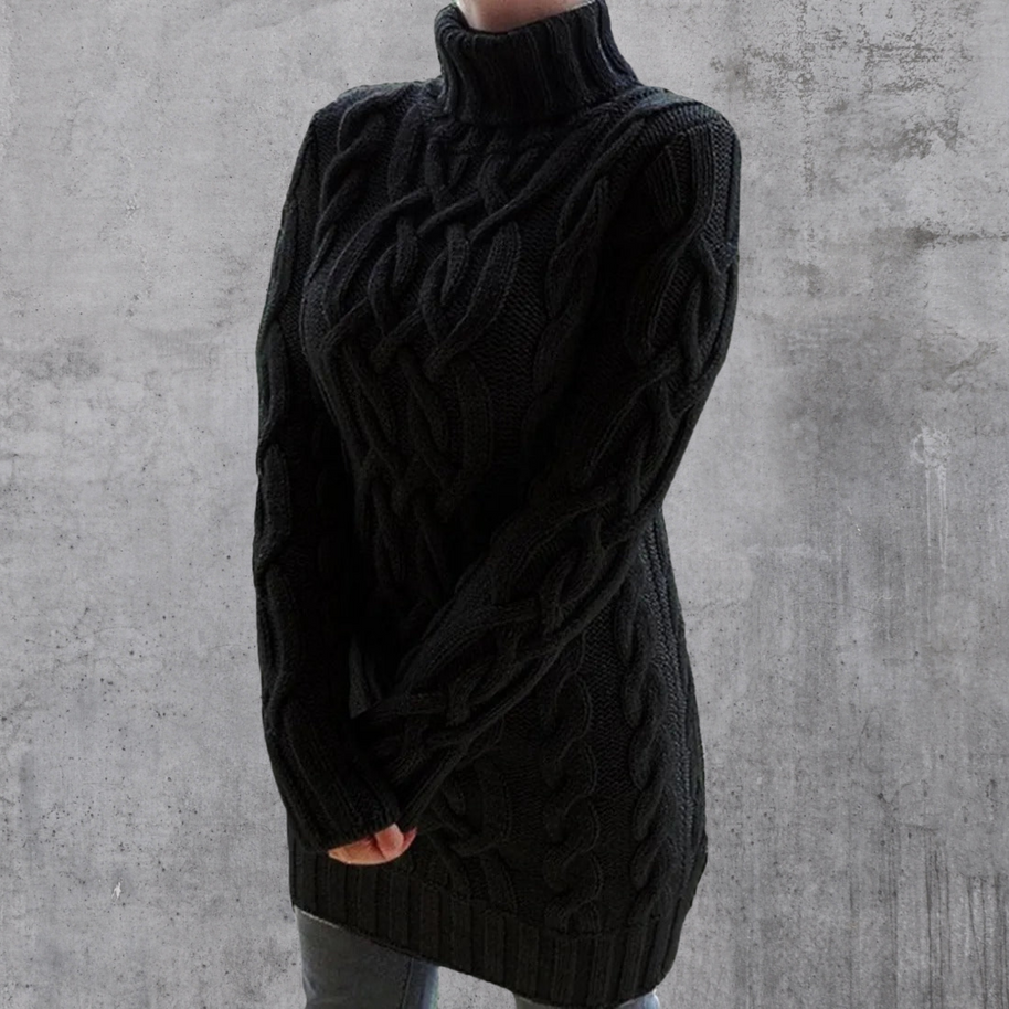 WW | Stilvoller Warmer Langer Rollkragenpullover