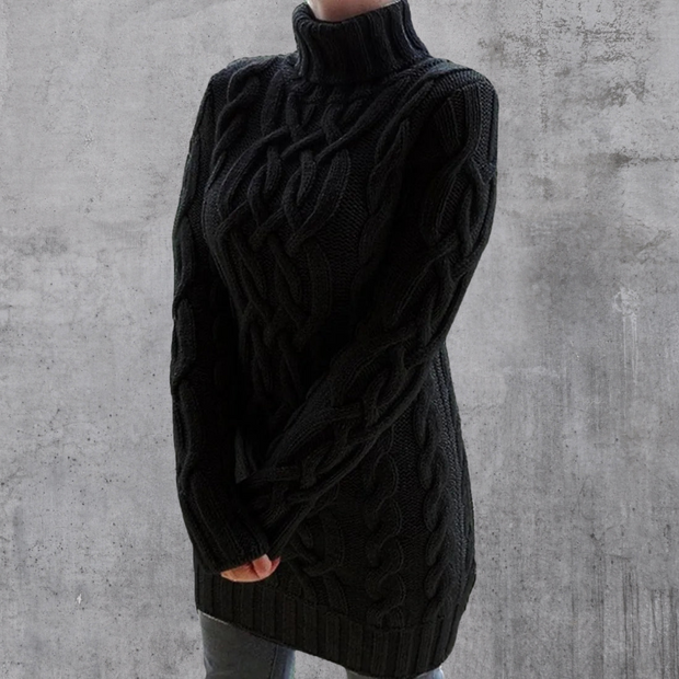 WW | Stilvoller Warmer Langer Rollkragenpullover