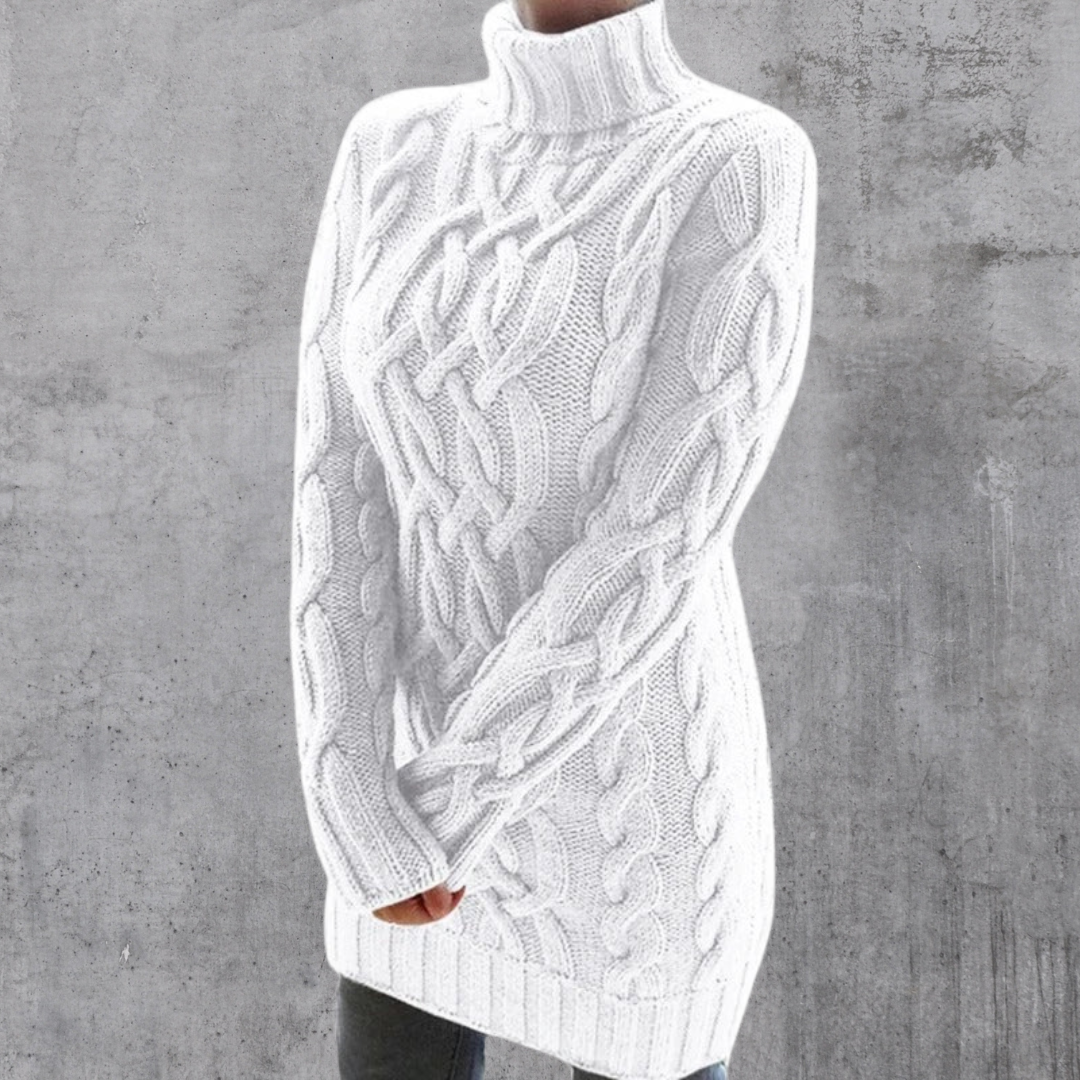 W&W Mode | Stilvoller Warmer Langer Rollkragenpullover