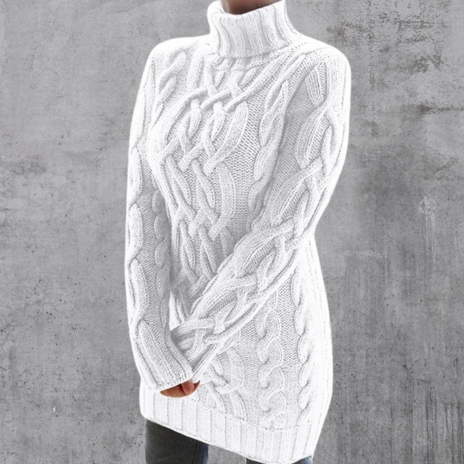 WW | Stilvoller Warmer Langer Rollkragenpullover